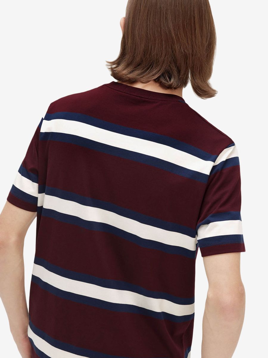 FRED PERRY — Футболка Bold Stripe Oxblood