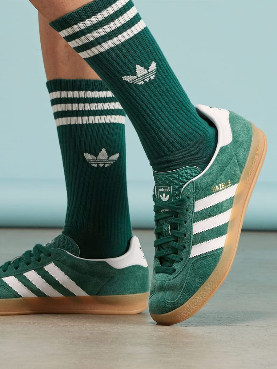 ADIDAS ORIGINALS — Gazelle Indoor Collegiate Green/White/Gum