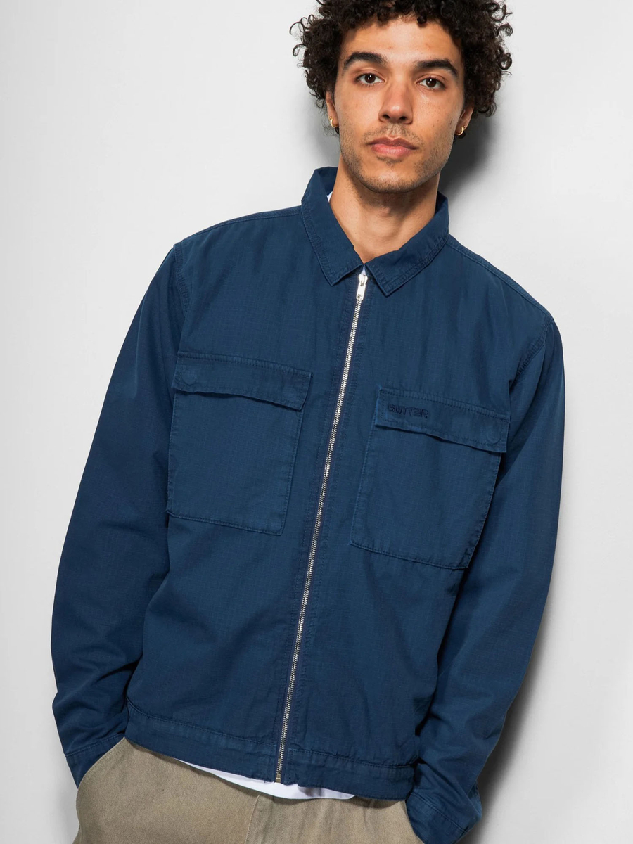 BUTTER GOODS — Куртка Ripstop Chore Jacket Washed Navy