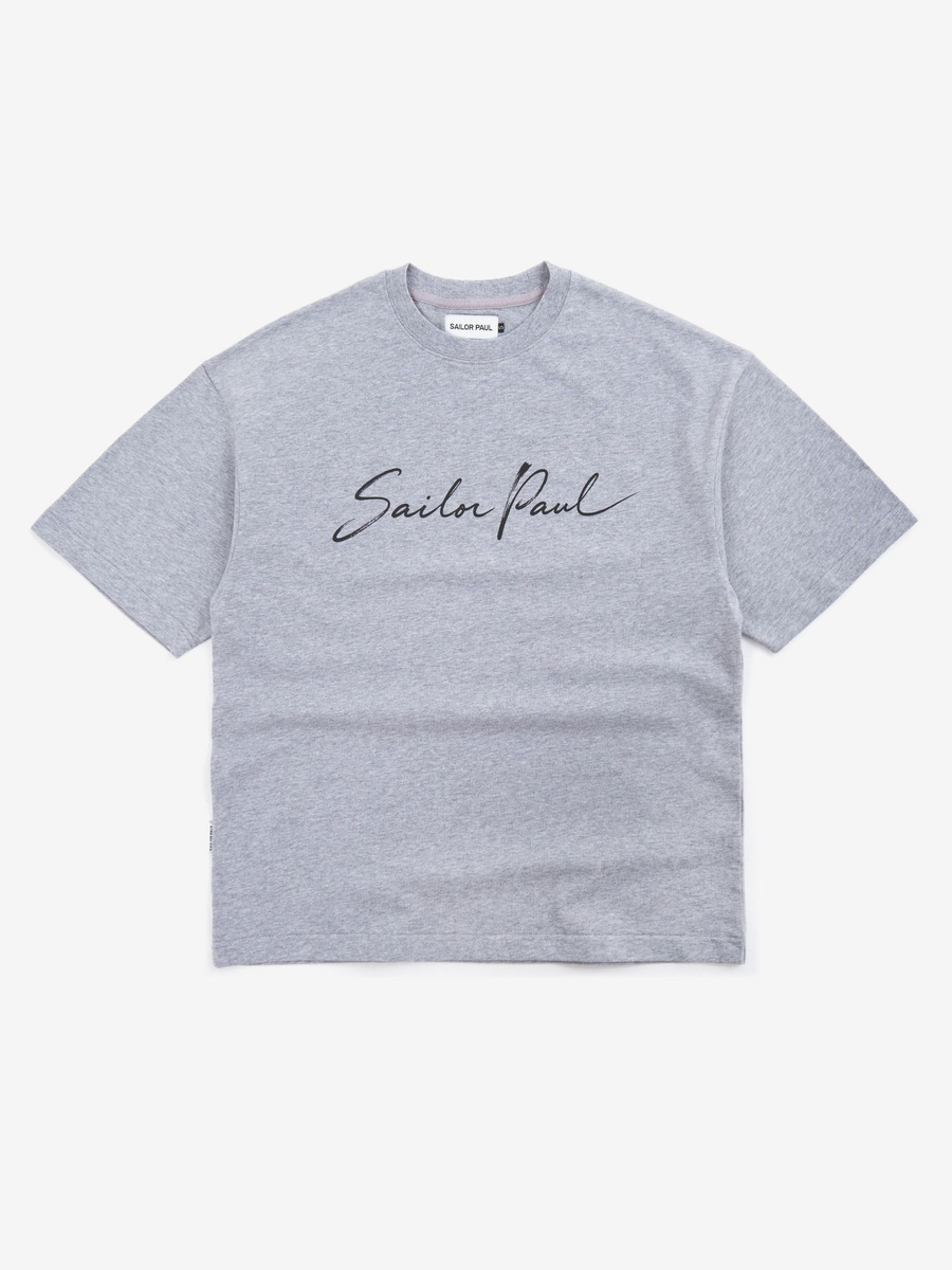 SAILOR PAUL — Футболка Hand Mark Tee Серый Меланж