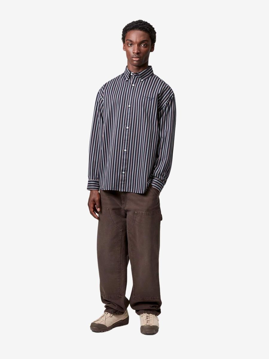 CARHARTT WIP — Рубашка Palance Dark Navy Stripe