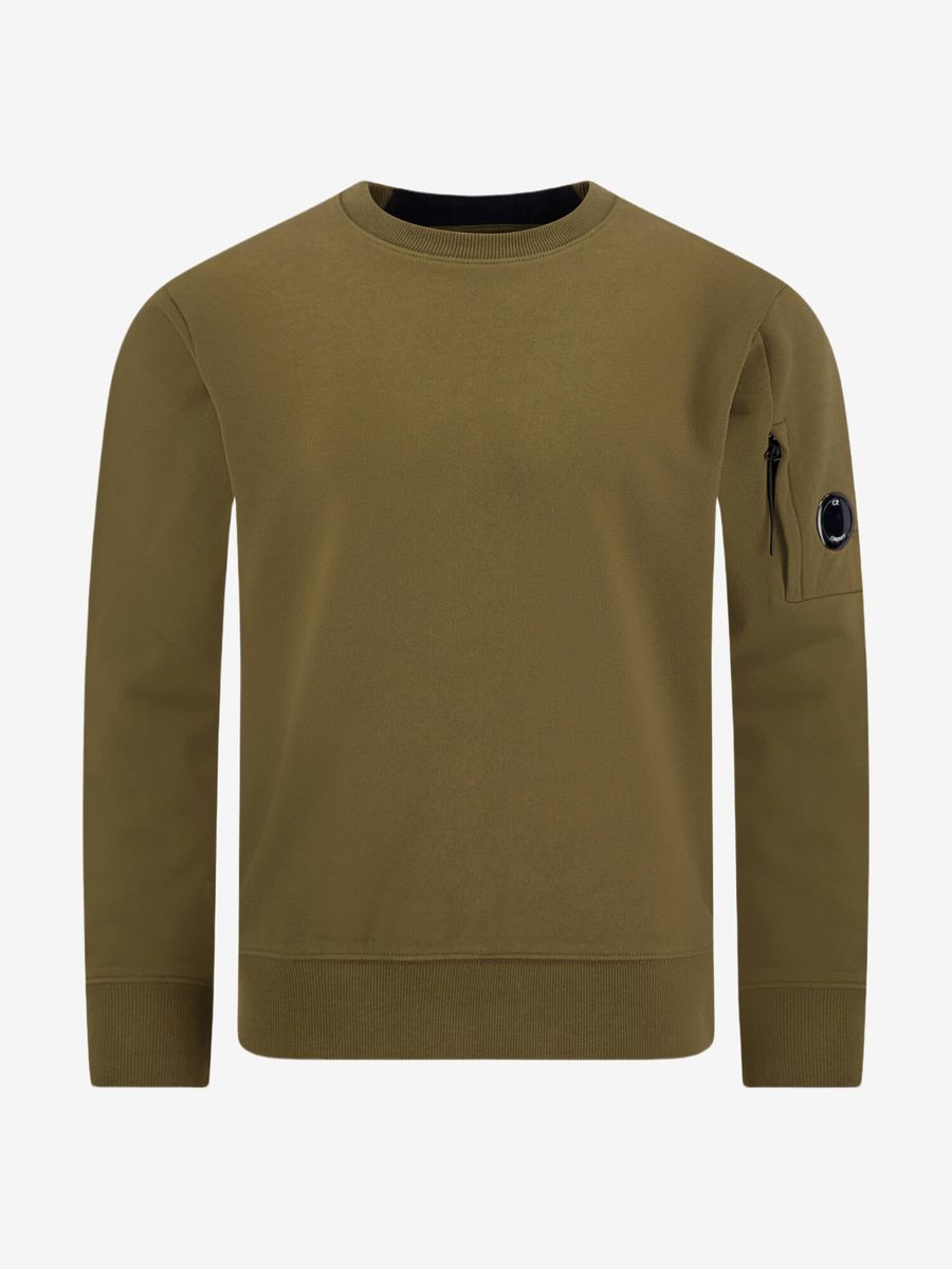 C.P. COMPANY — Свитшот Diagonal Raised Lens Sweat Military Green