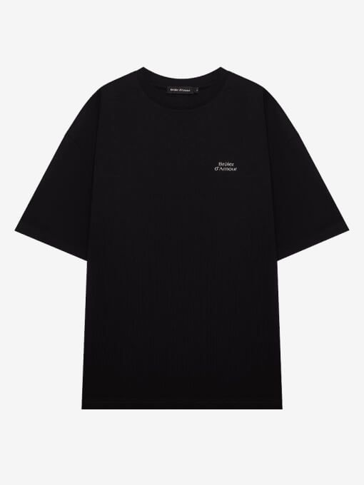 BRÛLER D’AMOUR — Футболка Logo de Base 02 Black