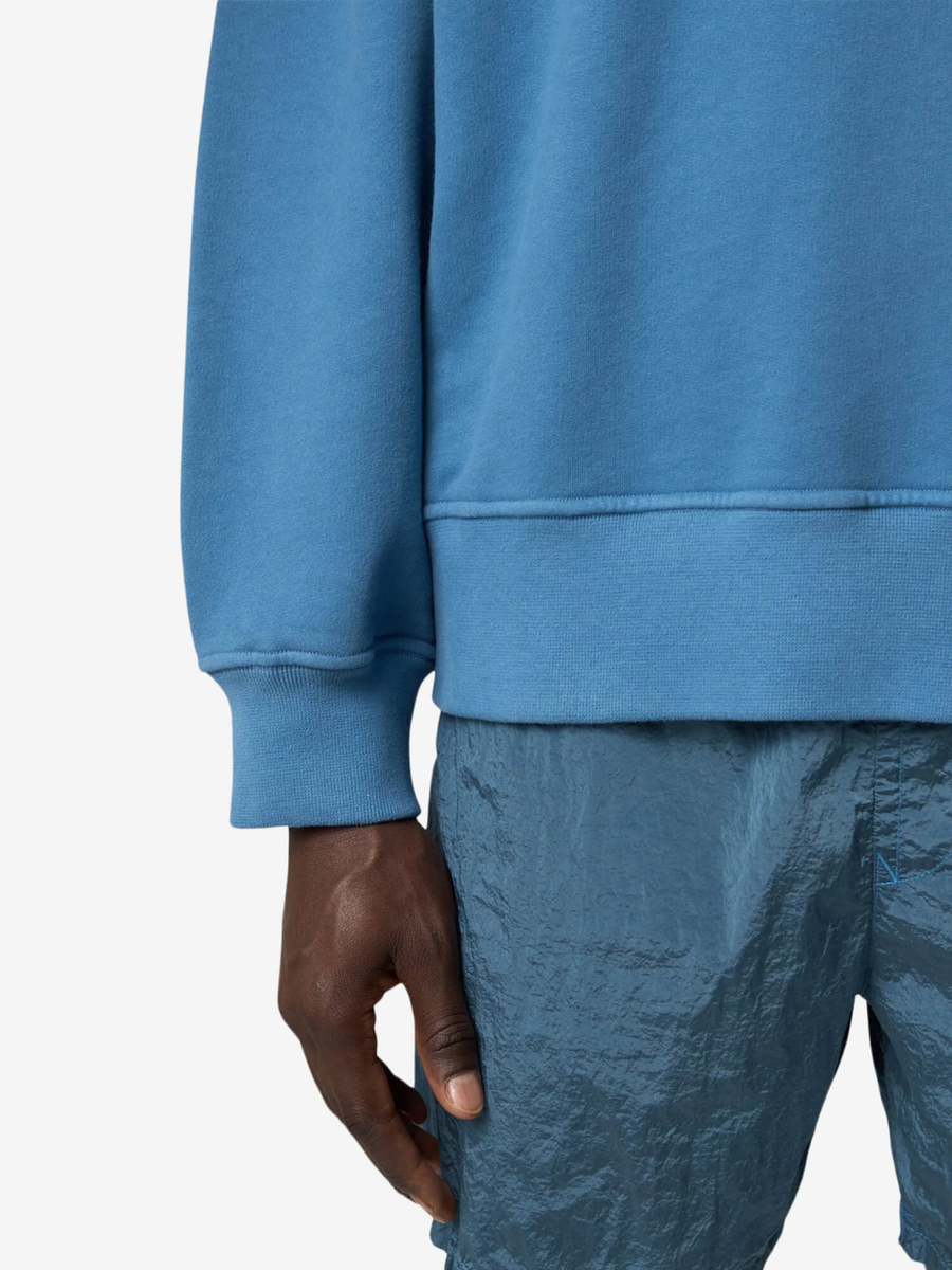 STONE ISLAND — Свитшот Organic Cotton Sweatshirt Gnawed Blue