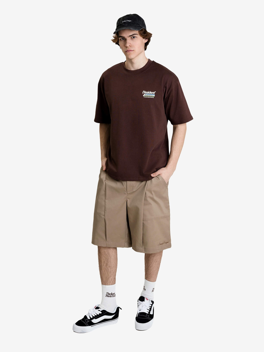 DISSIDENT — Шорты Graduate Wide Shorts in Dark Sand