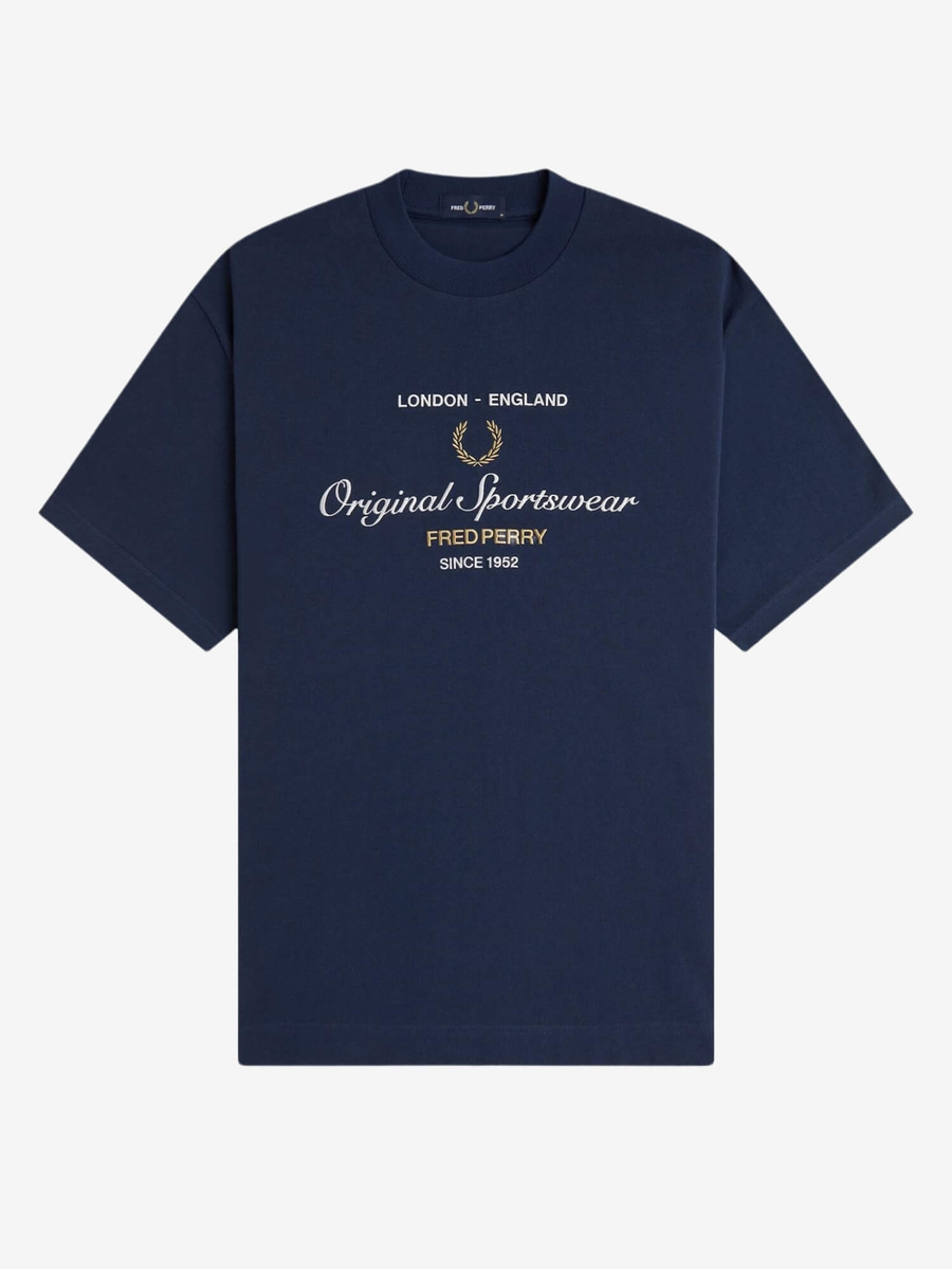 FRED PERRY — Футболка Original Sportwear Tee Navy
