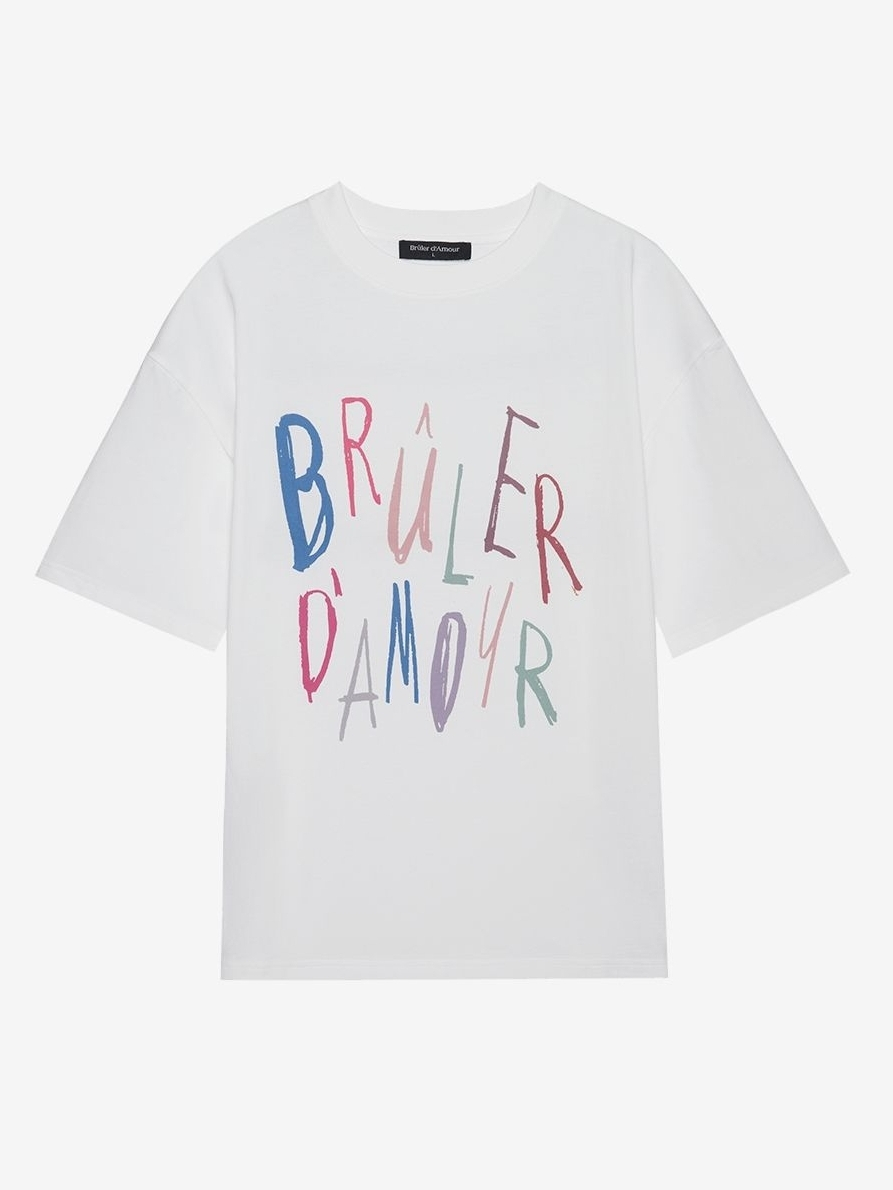BRÛLER D’AMOUR — Футболка  “Ébauche” White