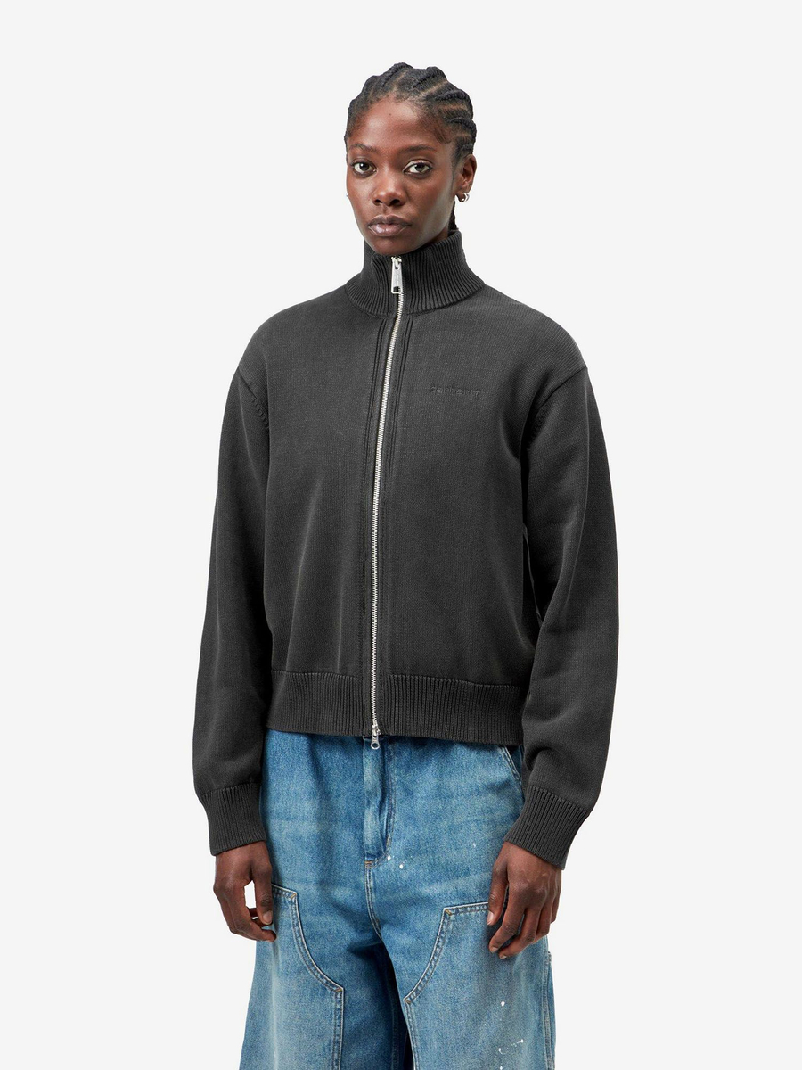 CARHARTT WIP — Свитер вязаный Zip W Kori Sweater Black (Garment Dyed)