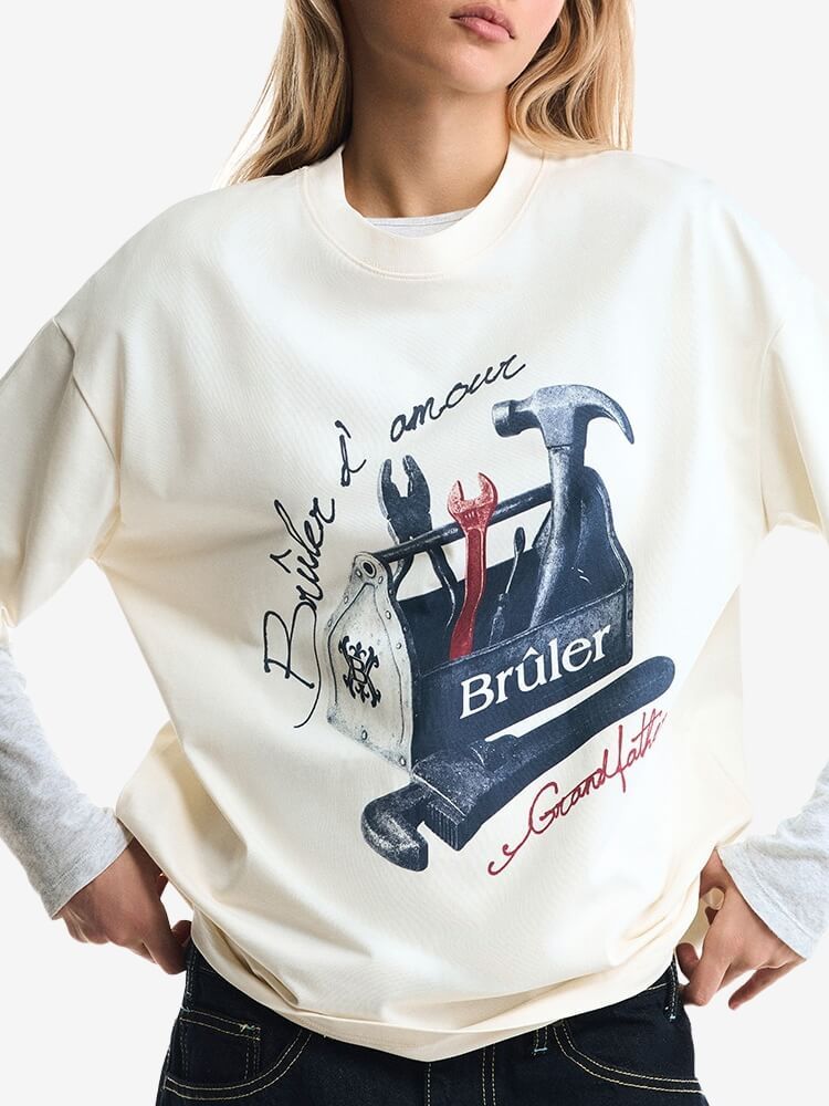 BRÛLER D’AMOUR — Футболка Serrurier Milk