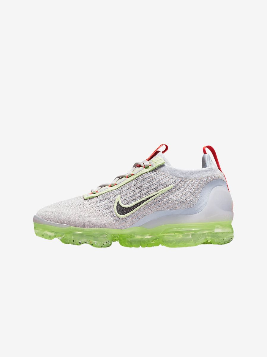 NIKE — Кроссовки Vapormax Flyknit Grey/Neon
