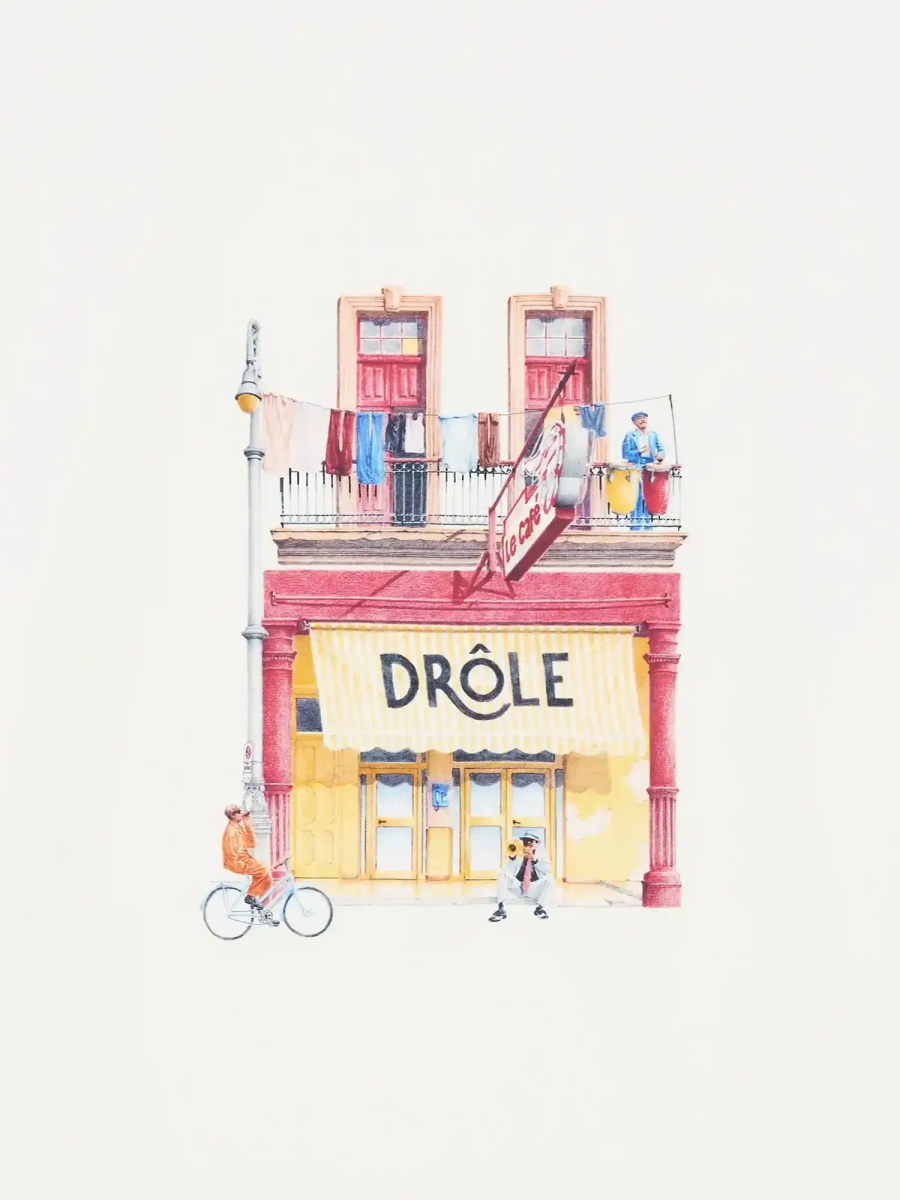 DRÔLE DE MONSIEUR — Футболка T-shirt Drôle Café Off White