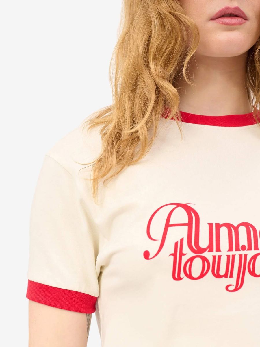 CARNE BOLLENTE — Футболка Even More Amour Off White/Red