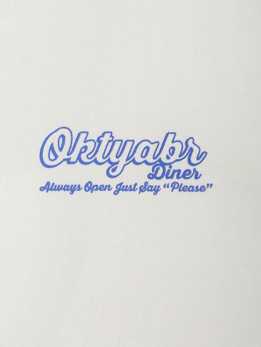 ОКТЯБРЬ — Футболка SS'26 Diner White
