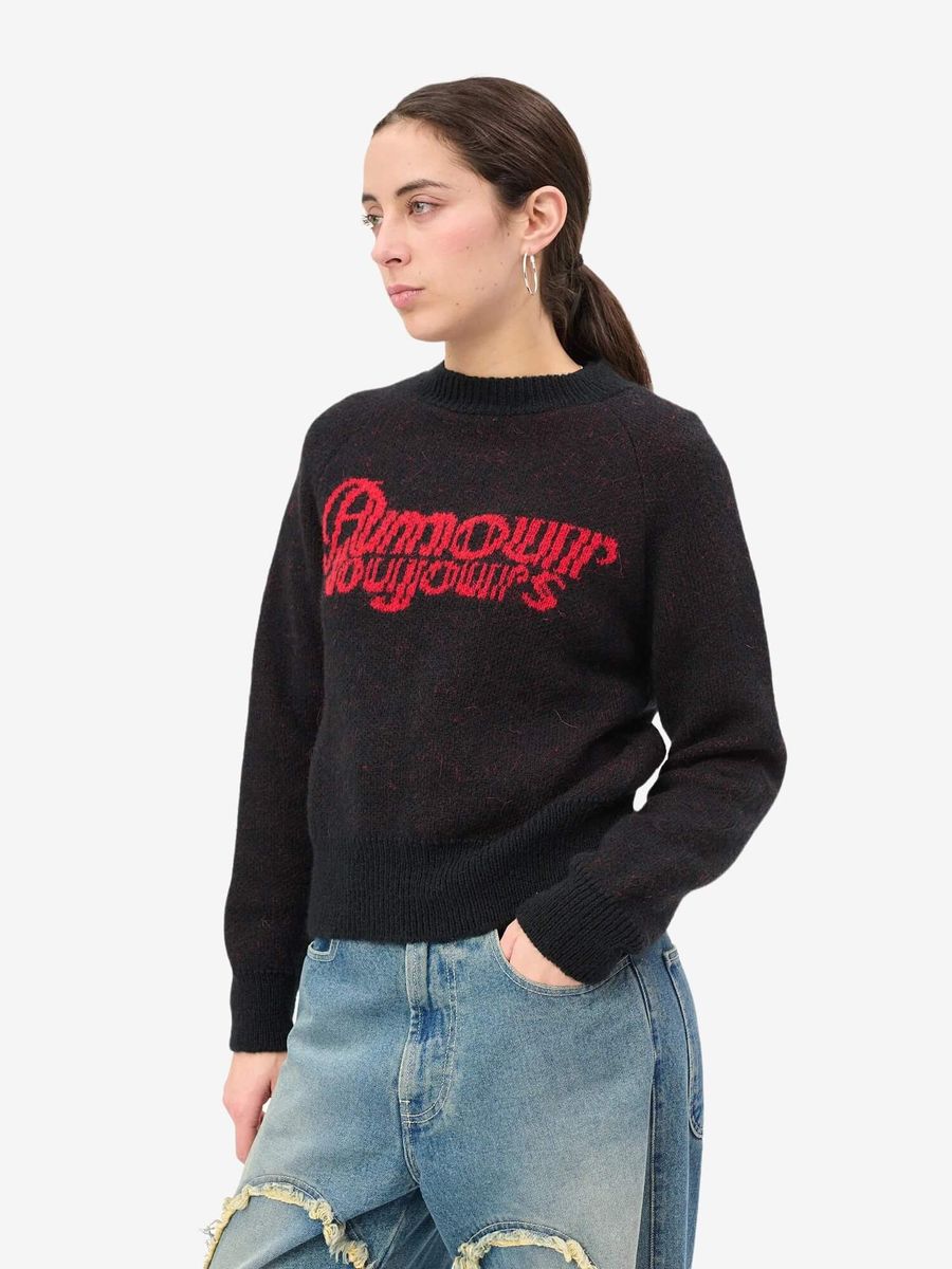 CARNE BOLLENTE — Свитер  Fuzzy Love Black/Red
