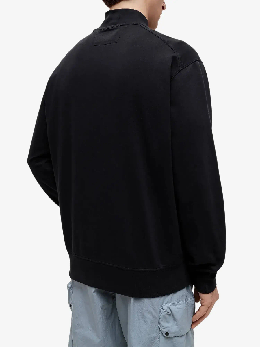 C.P. COMPANY — Свитшот Zip-Up Lens Sweatshirt Polo Collar Black