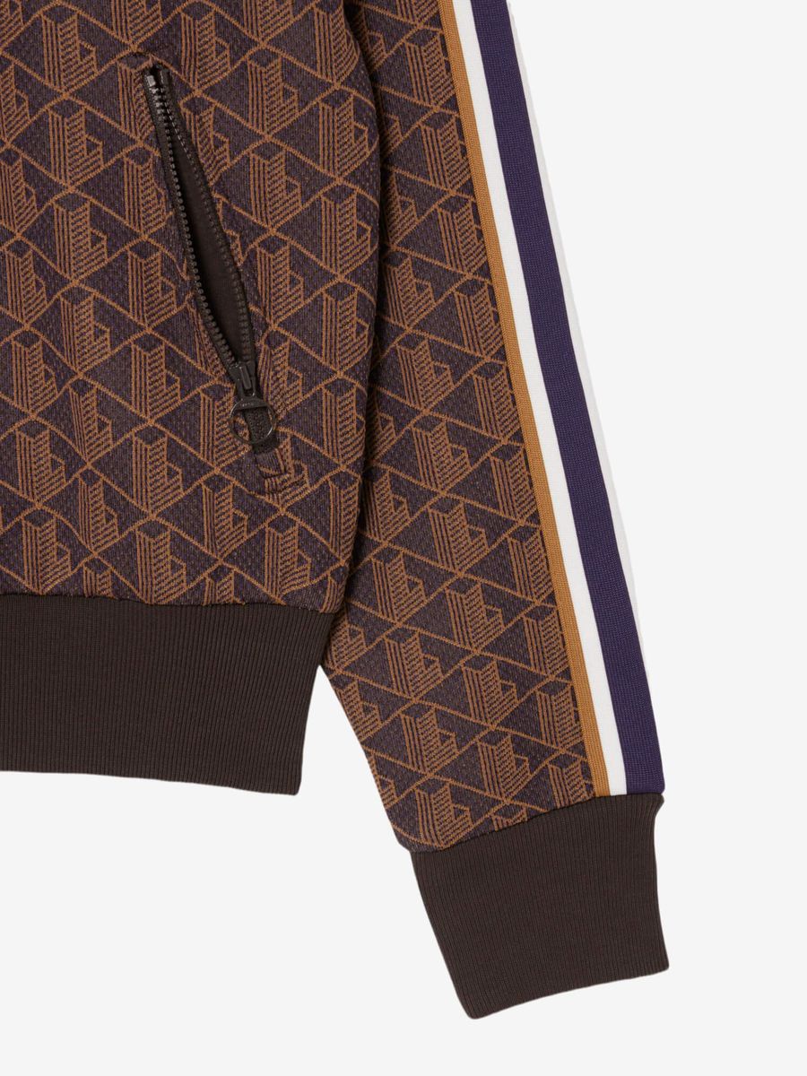 LACOSTE — Худи Jacquard Monogram Hoodie Brown