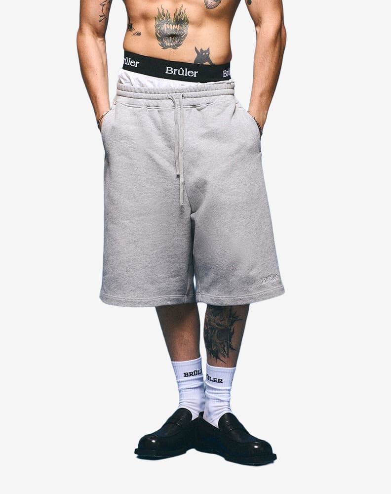 BRÛLER D’AMOUR — Шорты Shorts 99 Melange Grey