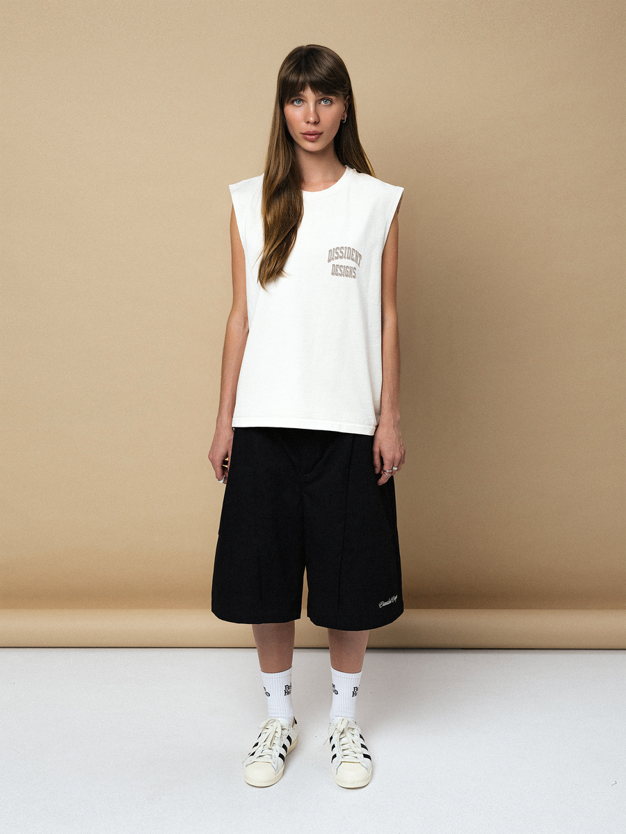 DISSIDENT — Майка DD Varsity Dyed Tank Top in Champagne