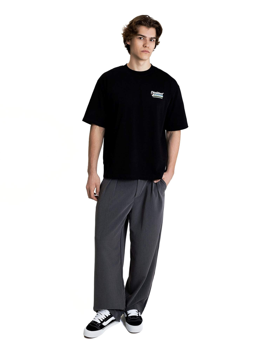 DISSIDENT — Штаны Graduate Wide Trousers in Melange Grey
