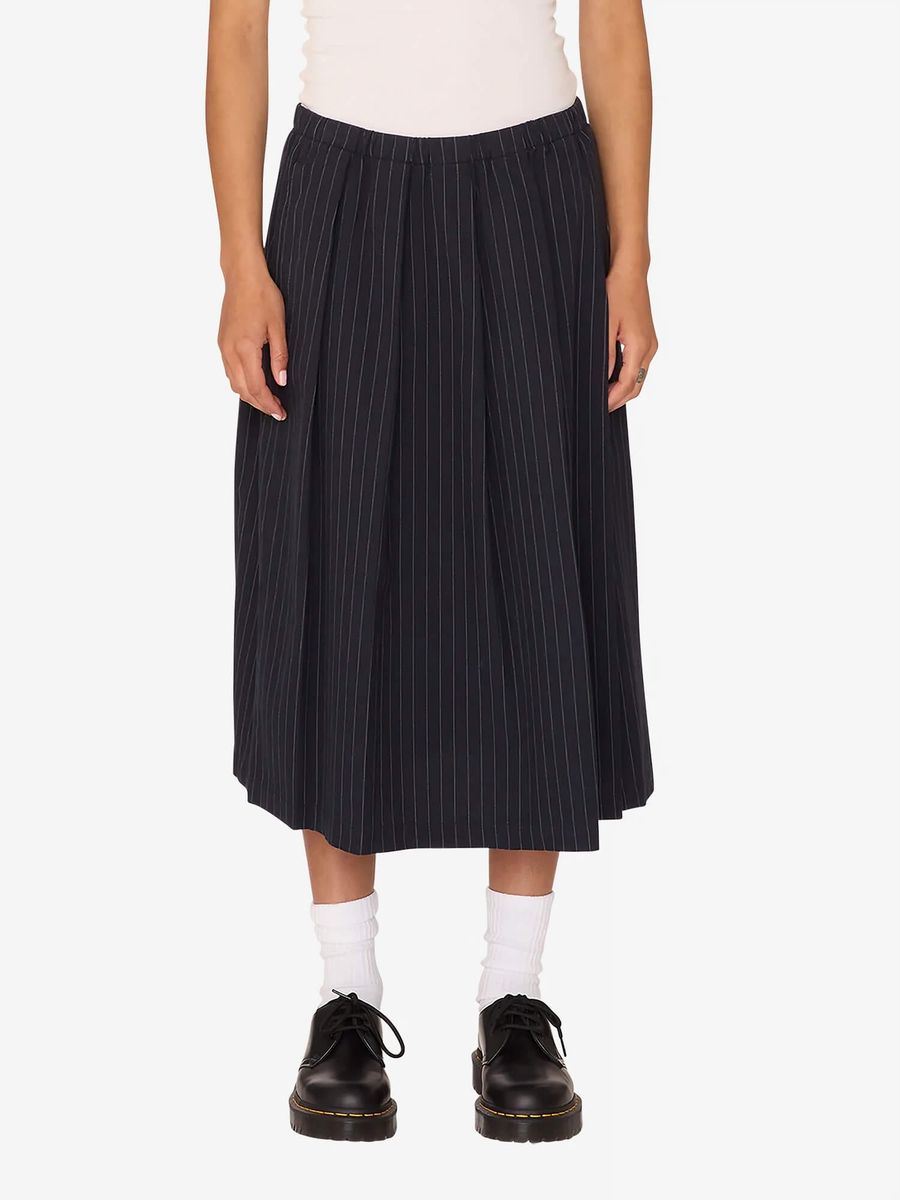 OBEY — Юбка W Madeline Plaeted Skirt Dark Navy Multi