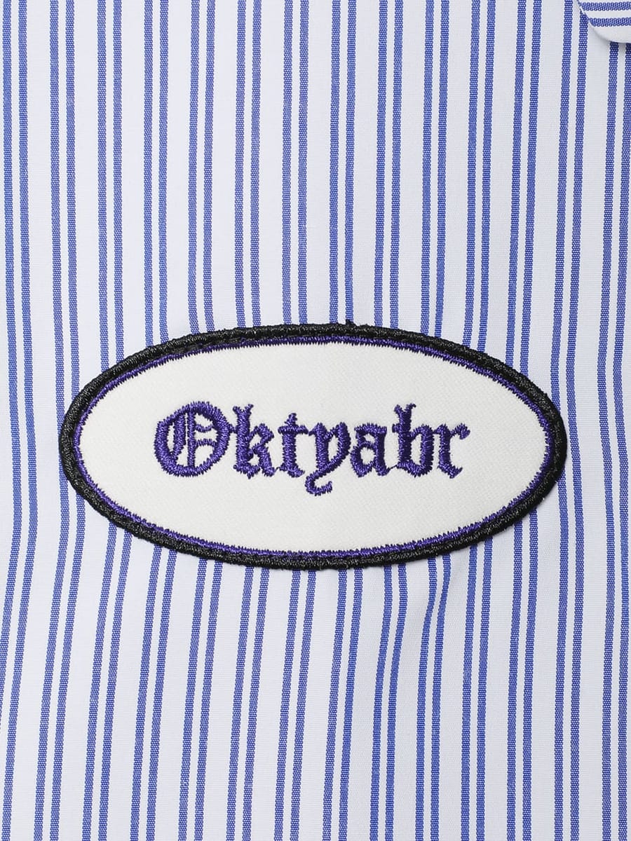 ОКТЯБРЬ — Рубашка AW'25 Work SS White Stripe