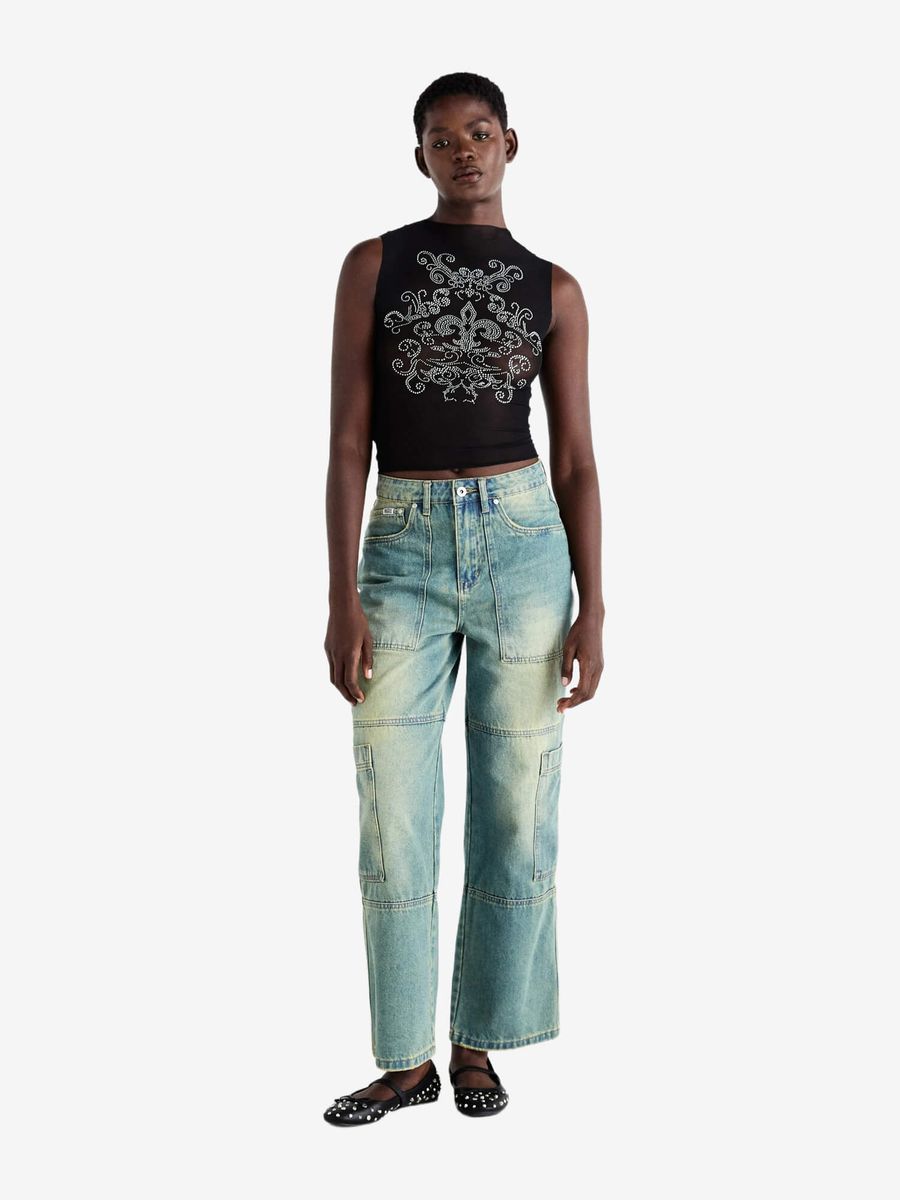 THE RAGGED PRIEST — Straight Combat Jean Dirty Blue Wash