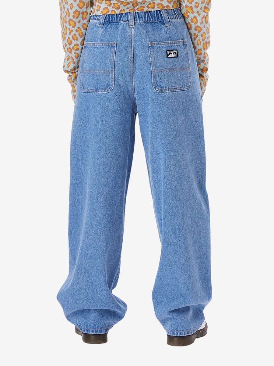 OBEY — Джинсы W Leah Baggy Denim Light Indigo