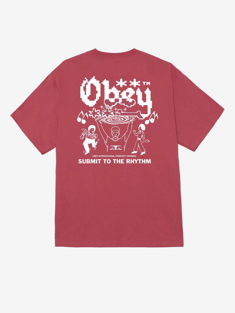 OBEY — Футболка Submit To The Rhythm Mineral Red