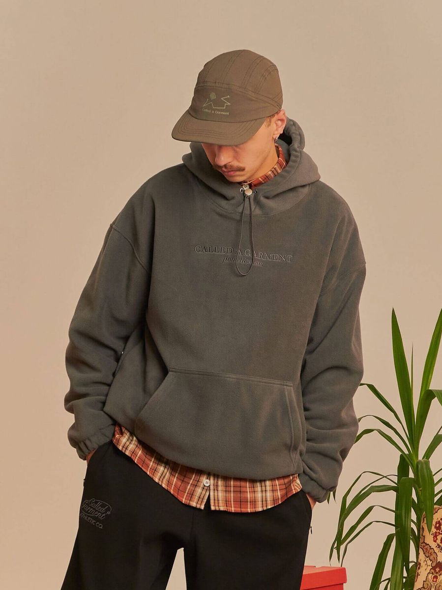 CALLED A GARMENT — Худи Флис Wrap Темно-Серый