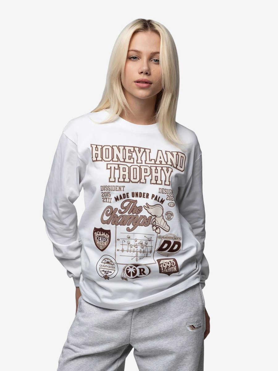 DISSIDENT — Лонгслив Trophy ss25 White