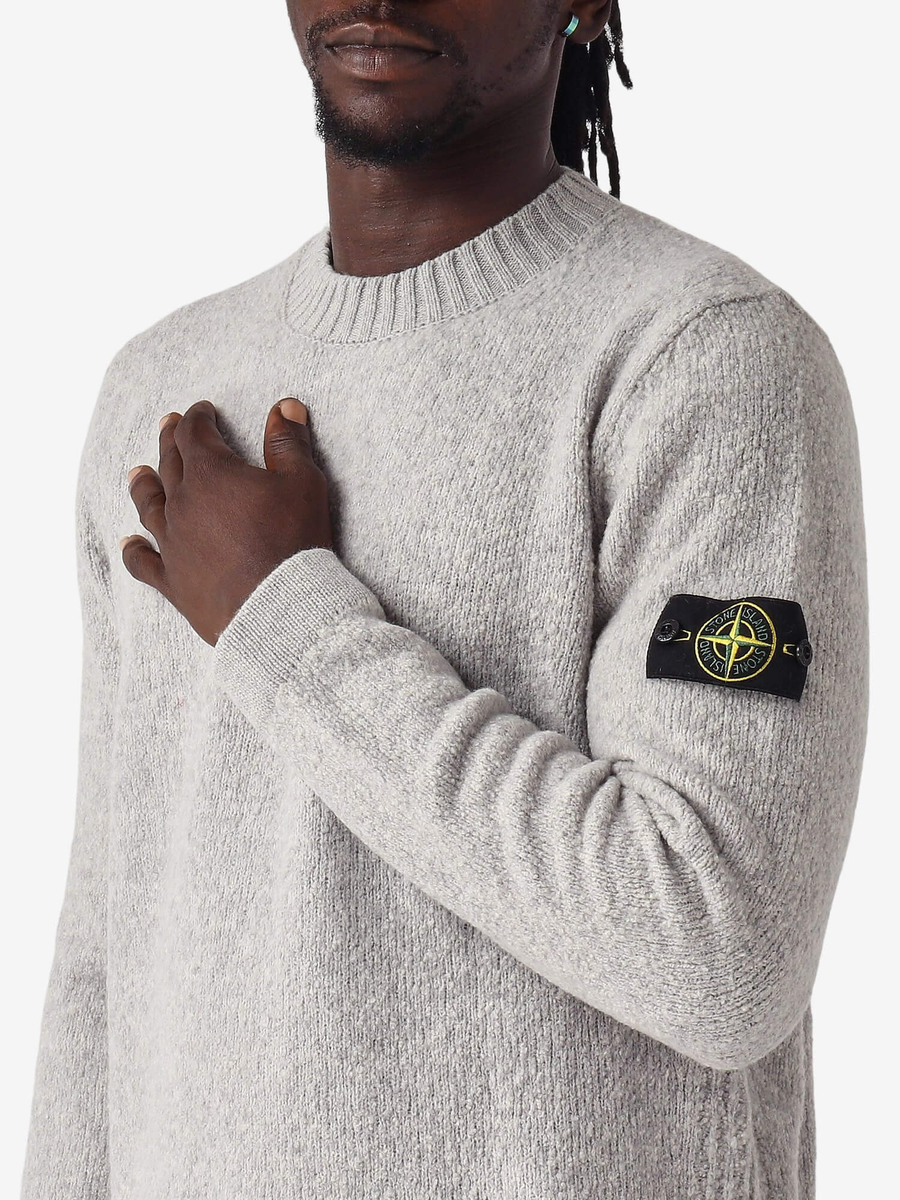 STONE ISLAND — Свитшот Fancy Yarn Sweatshirt Melange Grey