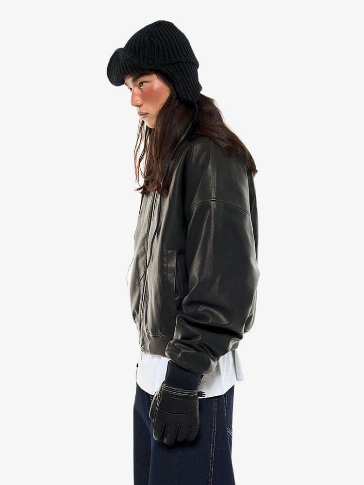 BRÛLER D’AMOUR — Куртка кожаная Jacket "Cas" Black