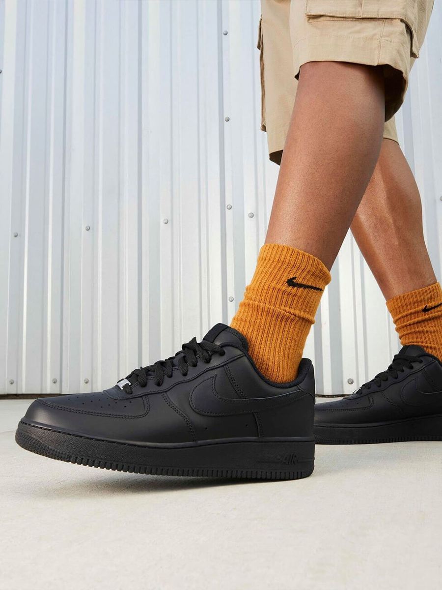 NIKE — Кроссовки Air Force 1 '07 Low Black/Black