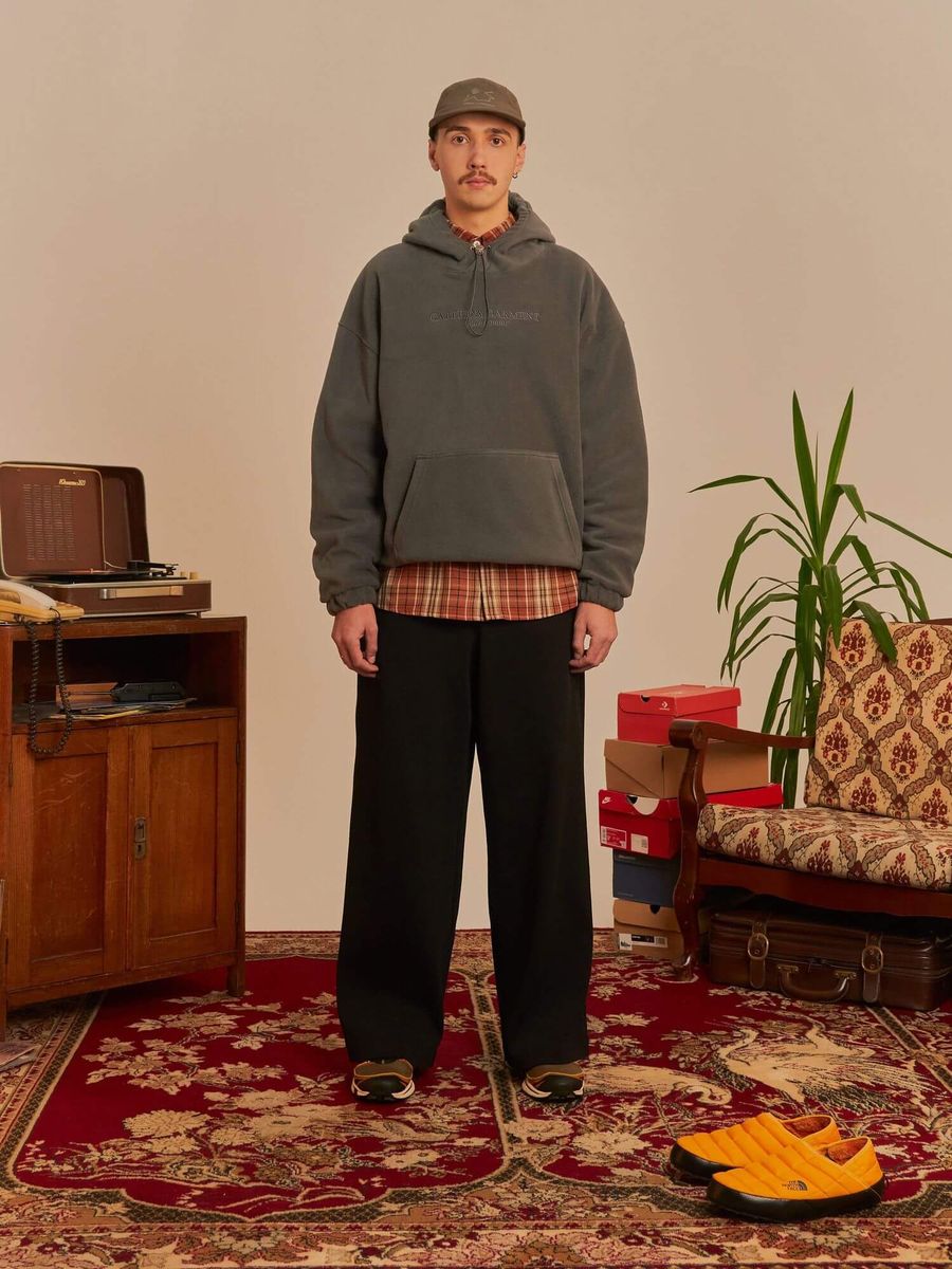 CALLED A GARMENT — Худи Флис Wrap Темно-Серый