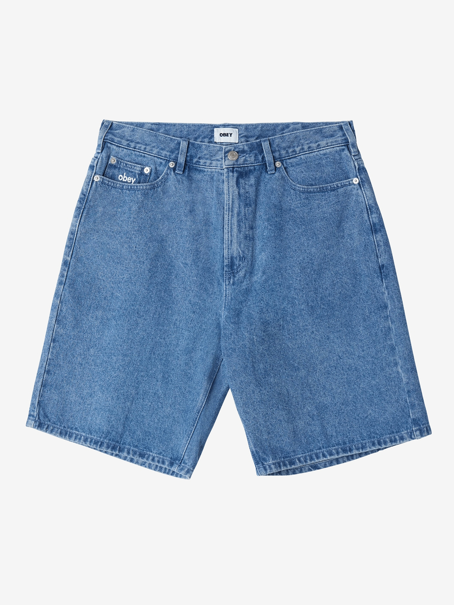 OBEY — Шорты Bigwig Baggy Denim Light Indigo
