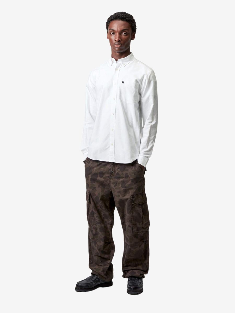 CARHARTT WIP — Рубашка L/S C-Logo White/Dark Navy