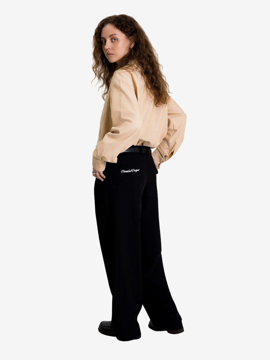 DISSIDENT — Штаны Graduate Wide Trousers in Black
