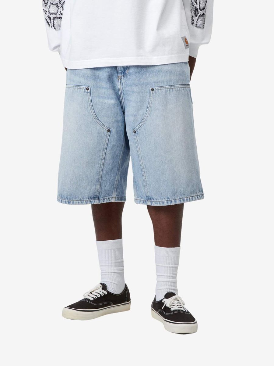CARHARTT WIP — Шорты OG Double Knee Blue (Heavy Worn Bleached)