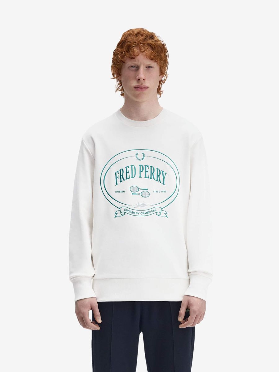 FRED PERRY — Свишот Chosen By Champions Sweatshirt Snow White