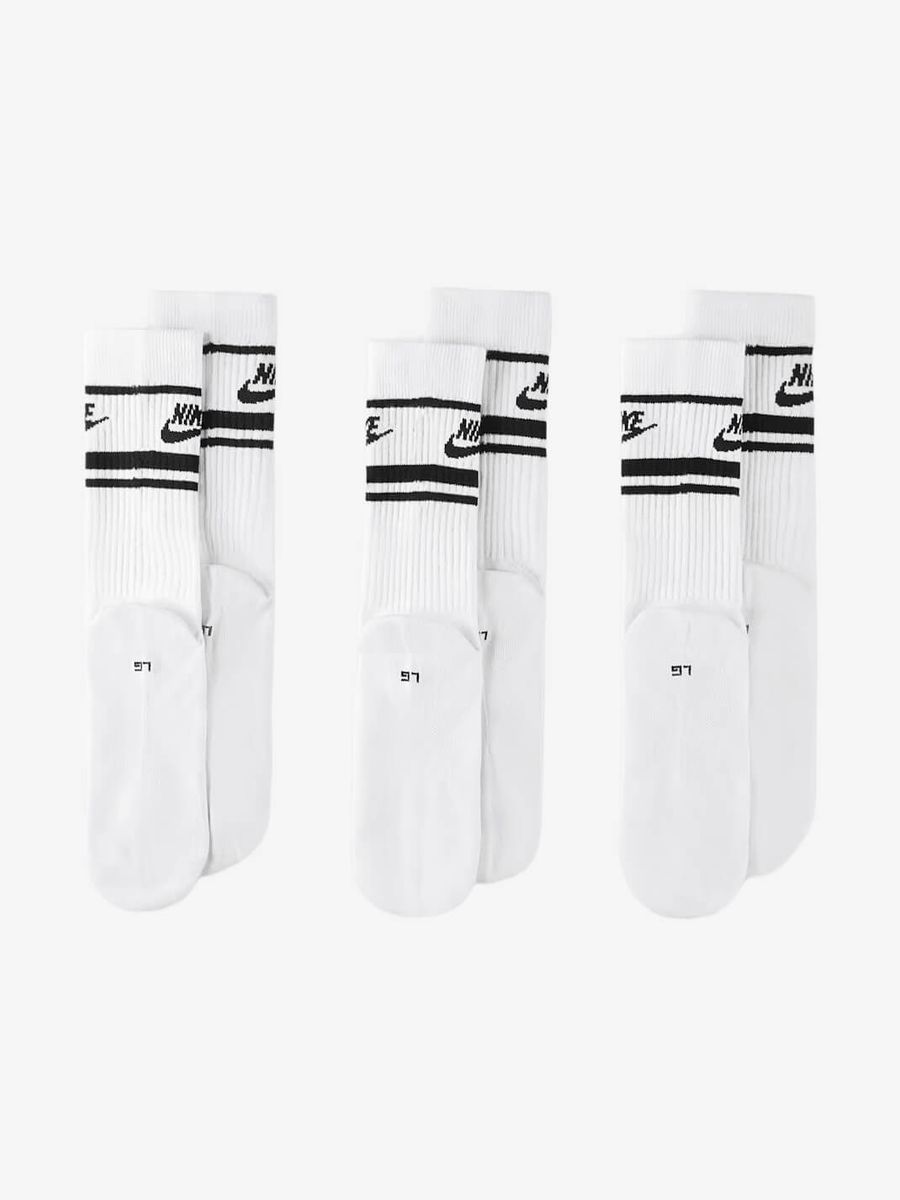 NIKE — Носки Sportswear Dri-FIT 3 pack White/Black