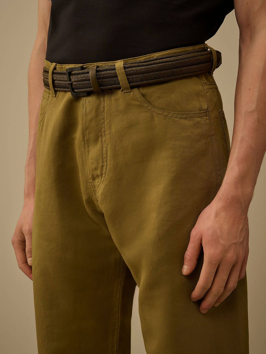 C.P. COMPANY — Ремень Braided Cotton Mixed Belt Ivy Green