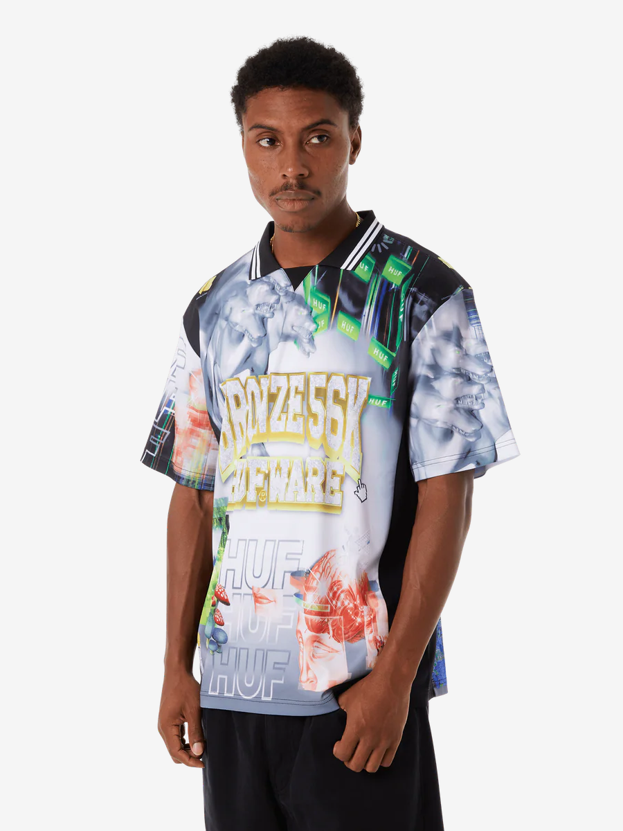 HUF — Джерси HUF x Bronze56K Glitched Soccer Jersey Multi