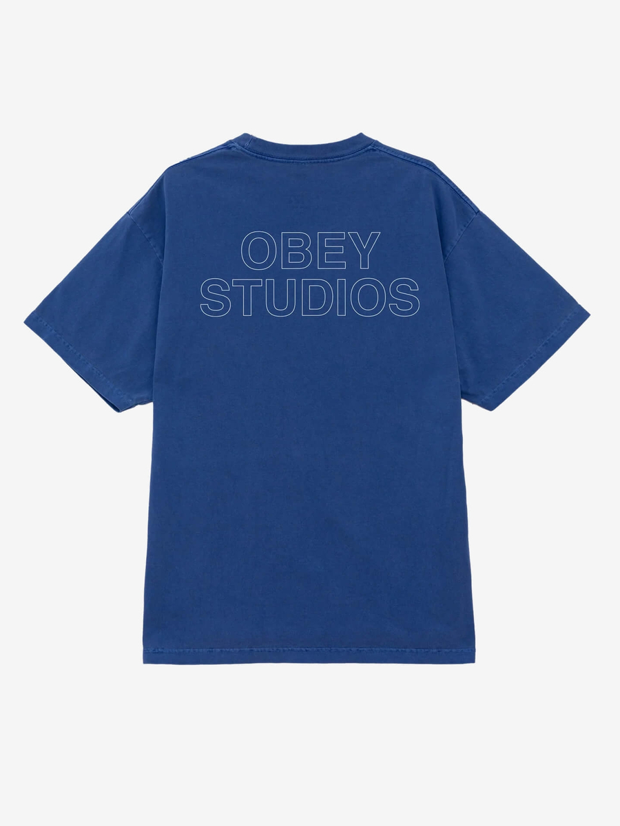 OBEY — Футболка Studios Outline Pigment Electric Indigo