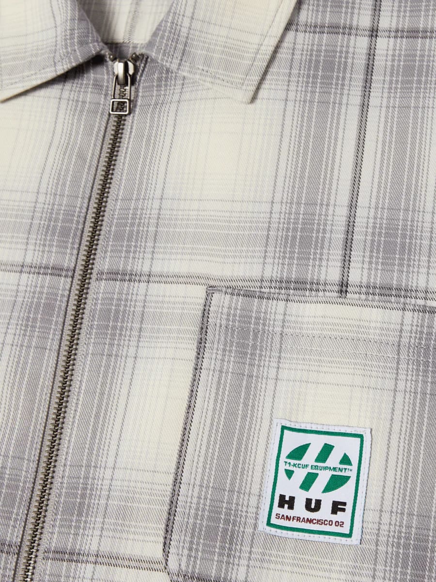 HUF — Рубашка Fillmore Plaid Shacket Grey