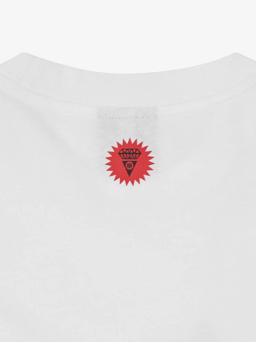 ICECREAM — Футболка Tiger Stripe Running Dog Tee White