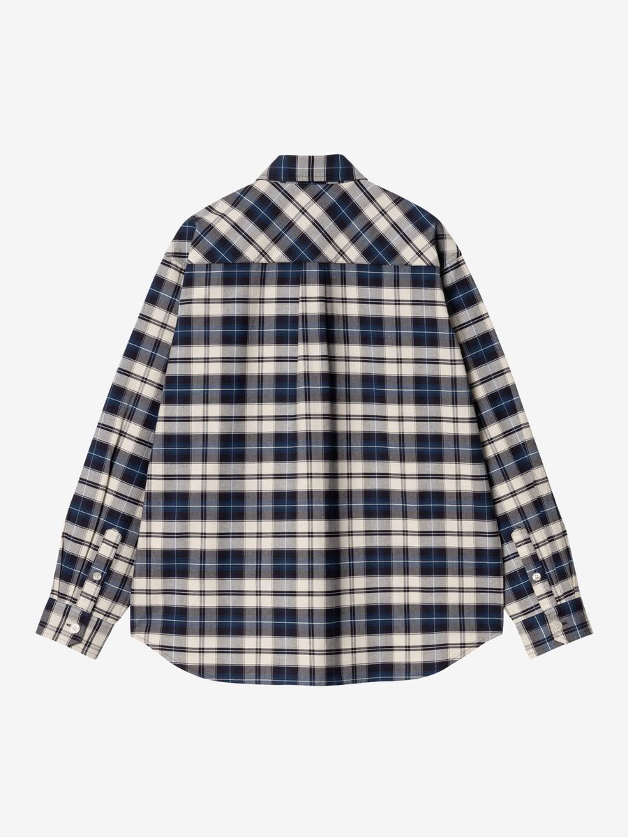 CARHARTT WIP — Рубашка Tarbell Check Dark Navy/White