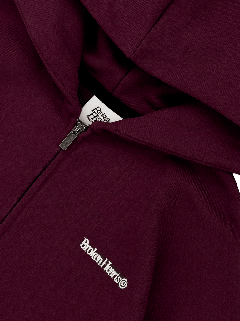 DISSIDENT — Худи Hearts Copyright Zip Hoodie Burgundy