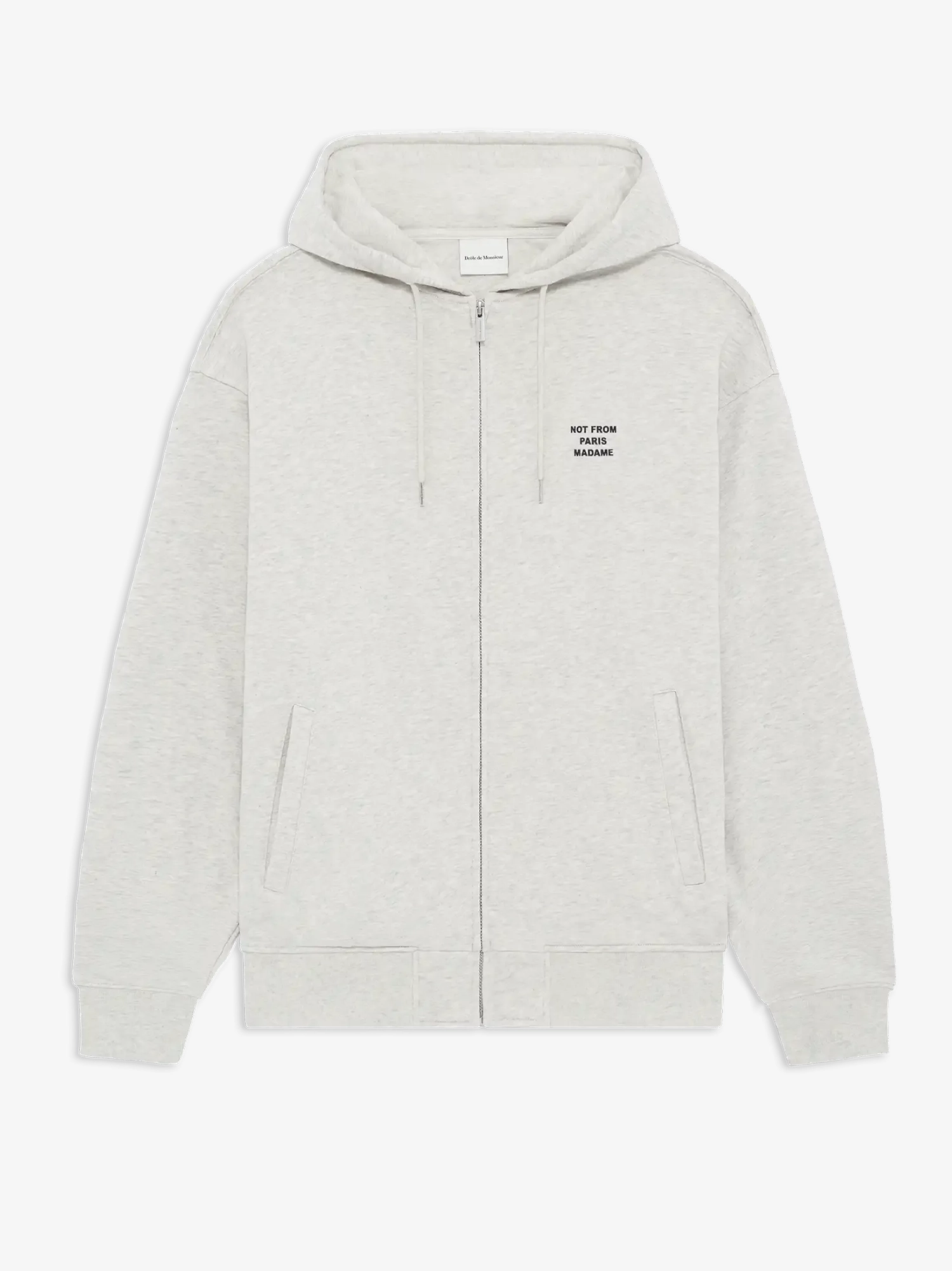 DRÔLE DE MONSIEUR — Худи Slogan ZIP Sweat Grey