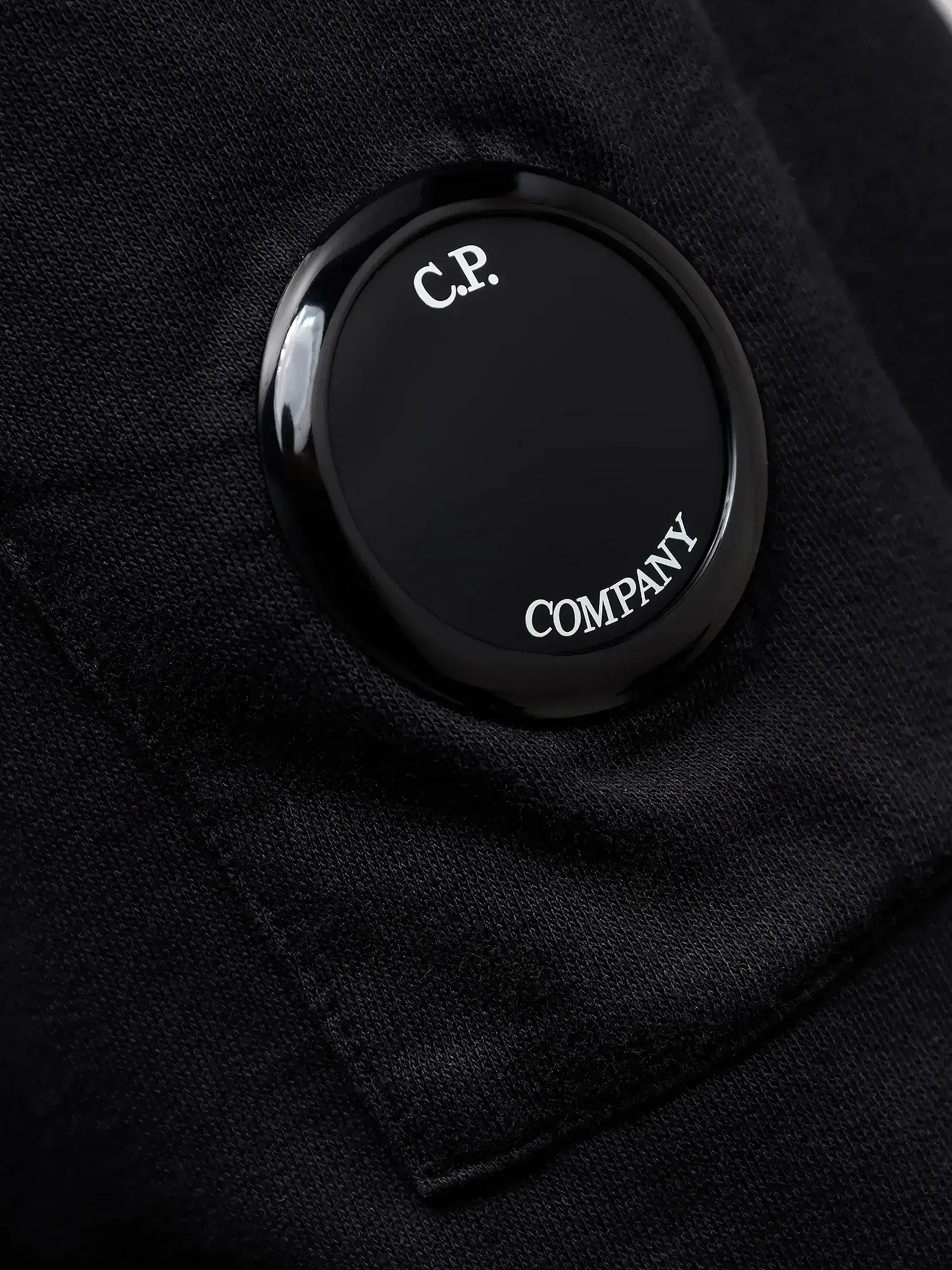 C.P. COMPANY — Свитшот Zip-Up Lens Sweatshirt Polo Collar Black
