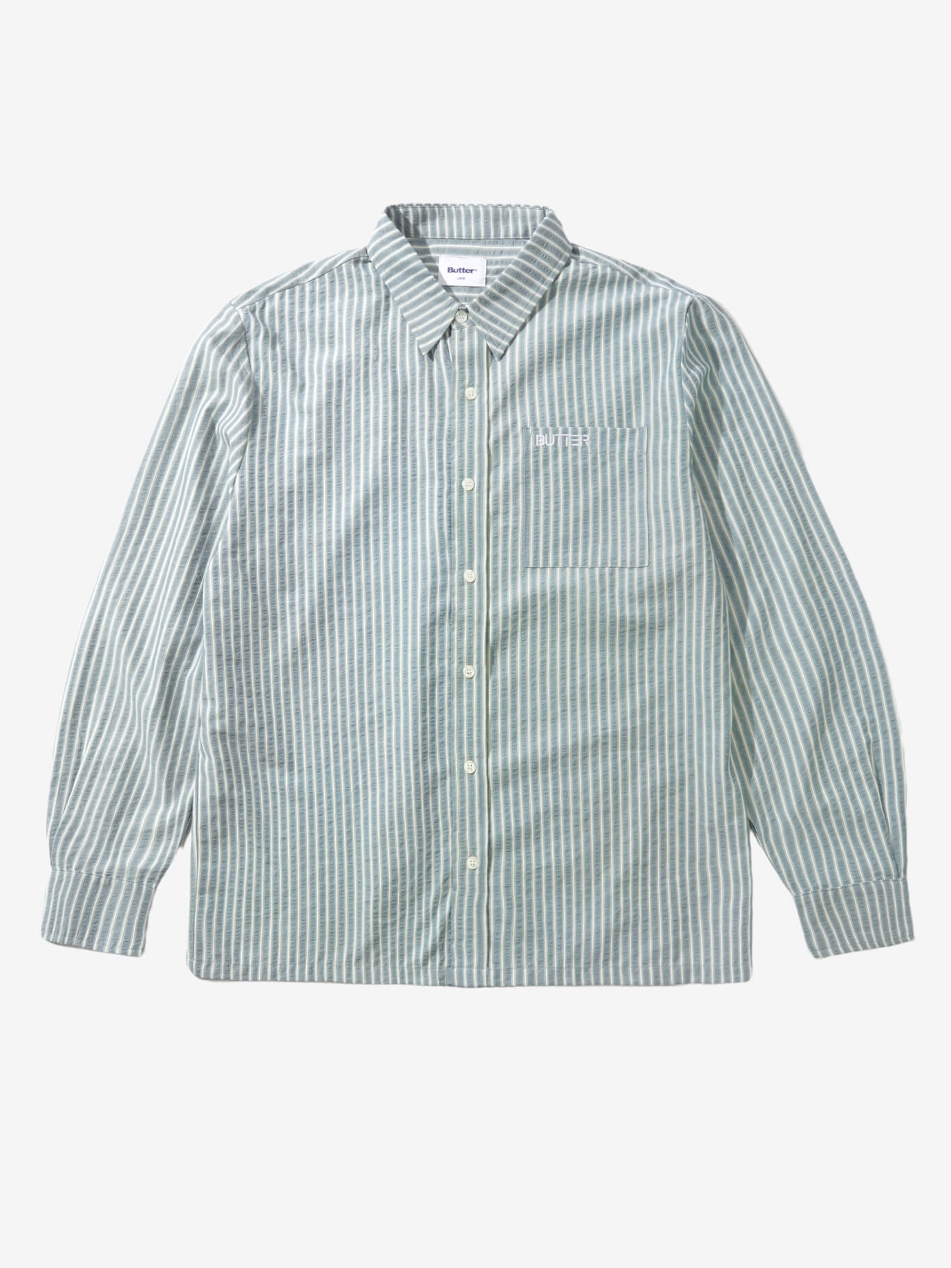 BUTTER GOODS — Рубашка Lines Shirt Navy